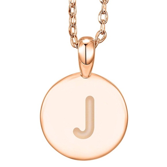 ✨NEW 14K Rose Gold Plated Initial Necklace - Picture 2 of 5